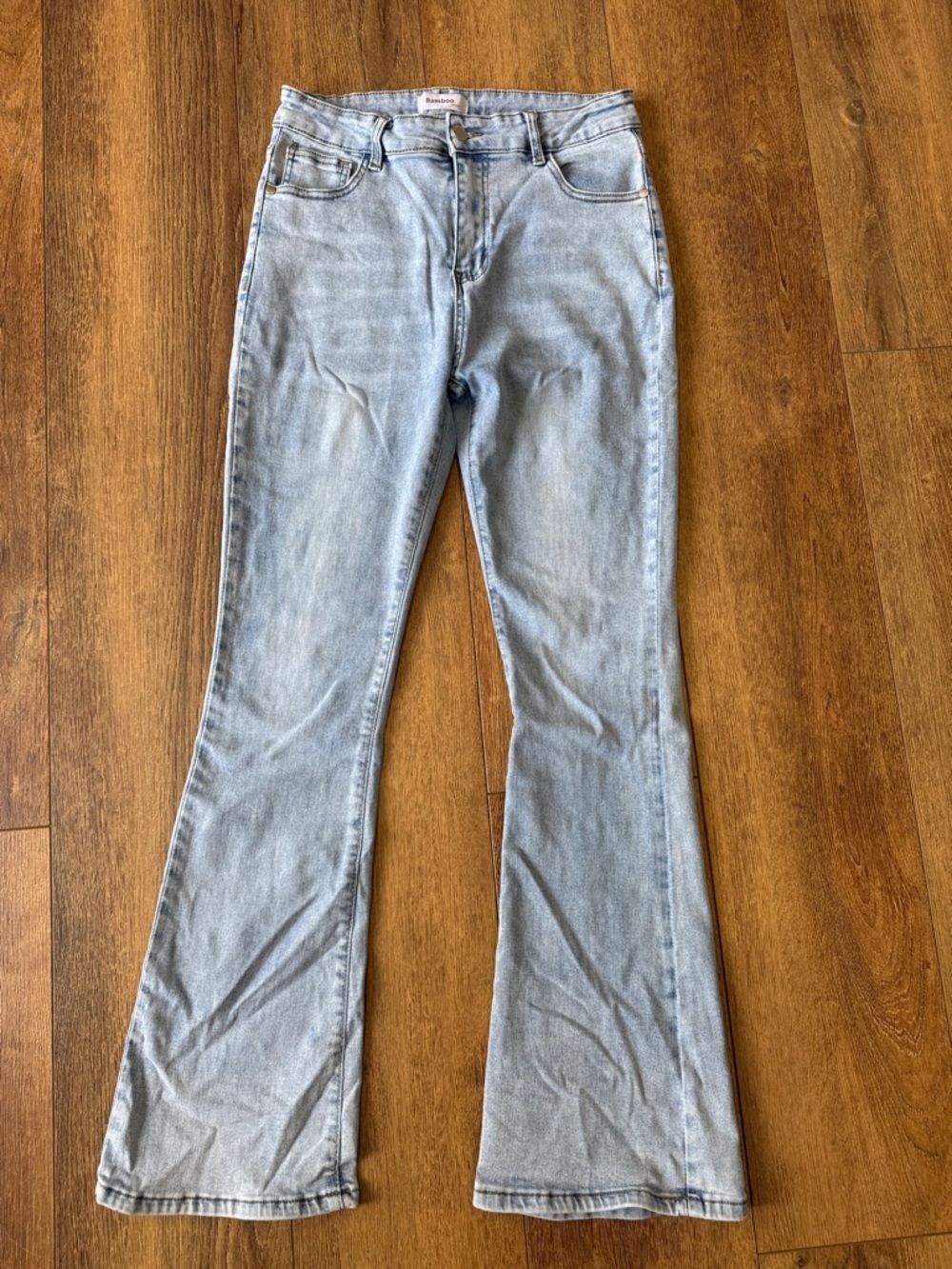 BAMBOO Pale Blue Flare Jeans. Size 13
